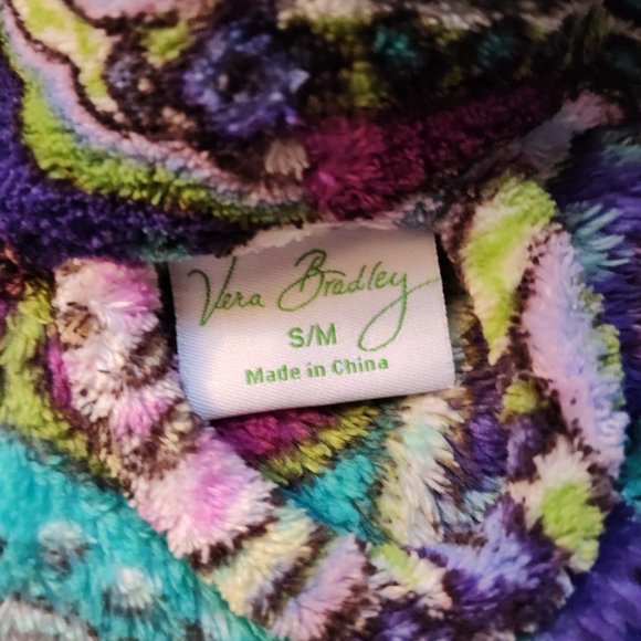 BEAUTIFUL VERA BRADLEY ROBE - NO BELT - BOLD PURPLE/BLUE COLORS.  SIZE S/M - Picture 7 of 7